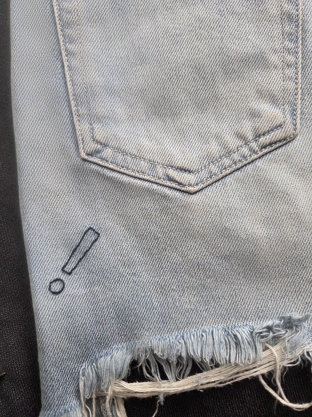 Hidden Jeans Light Wash Distressed Denim Mini Skirt with Fun Patches - Picture 11 of 11